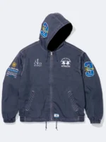 Supreme x La Martina Navy Hooded Jacket Front View