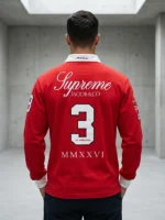 Supreme x La Martina Red Rugby Shirt