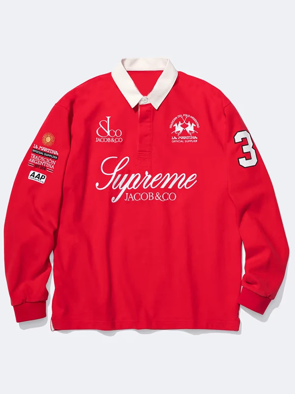 Supreme x La Martina Rugby Shirt Front View