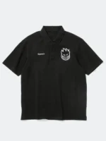 Supreme x Spitfire Polo Shirt Black Front View