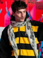 Timothee Chalamet 75th Berlinale Black and Yellow Stripe Hoodie