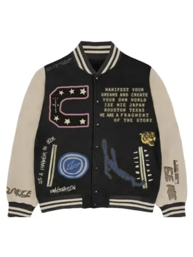 Travis Scott Cactus Jack Fragment Manifest Letterman Jacket