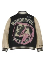 Travis Scott Cactus Jack Fragment Manifest Letterman Jacket Back View