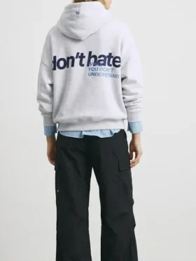 Womens Pull And Bear don't hate hoodie Back View