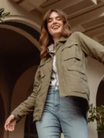 Womens Ripstop Military Jacket Front Look