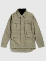 Womens Ripstop Military Jacket Front View