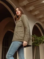 Womens Ripstop Military Jacket View Side Look