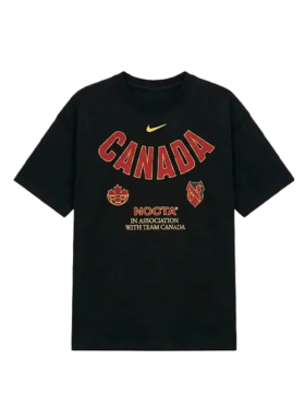 Full front profile view showcasing the sleek lines and premium knit texture of the World Cup 2026 Nocta x Canada T Shirt.