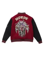 World Of Warcraft Horde Varsity Jacket Back View