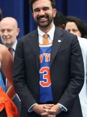 Zohran Mamdani NY Knicks Parade Blazer Front View