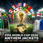 FIFA World Cup 2026 anthem jackets from Adidas, Nike and PUMA for all nations including Argentina, Germany, England, Brazil and USA at TV Jackets