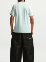 Back view of the France National Team 2026 Away Soccer Jersey in light green with short sleeves and athletic fit.
