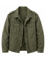 Full front presentation view highlighting the multi pocket layout of the Scary Movie 6 Shorty Meeks Jacket.
