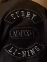 A premium standalone presentation layout of the black Stephen Curry MMXXVI Li-Ning Jacket.