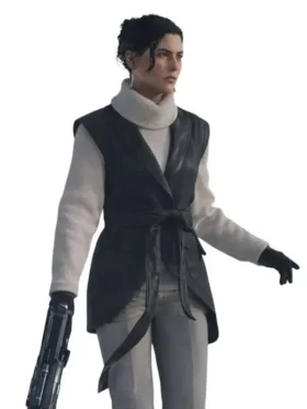007 First Light Isola Vale Leather Vest Front View