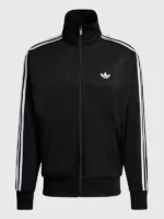Front view of Adidas Lewis Capaldi Track Jacket with sporty design, clean front profile, and premium finish