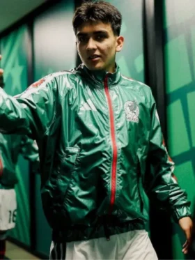 Adidas Mexico 2026 Anthem Jacket Front View