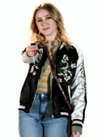 All Night Wrong Maria Bakalova Varsity Jacket Front View