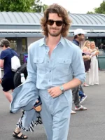 Design view of Andrew Garfield IWC Attends Wimbledon Suit highlighting premium tailoring and elegant formal detailing
