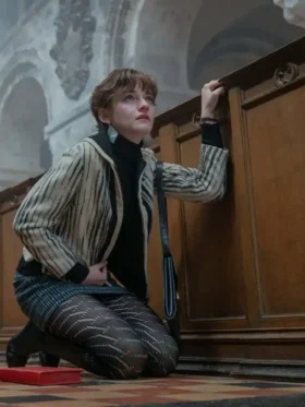 Apartment 7A Julia Garner Jacket featuring a modern fit, polished details, and stylish on-screen character-inspired appeal