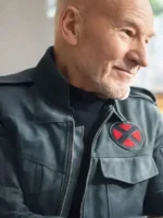Avengers Doomsday Charles Xavier Leather Jacket Close-Up View