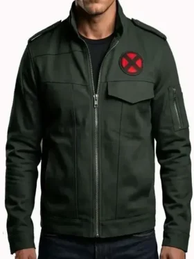 Avengers Doomsday Charles Xavier Leather Jacket Front View