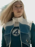 Closure view of Avengers Doomsday Susan Storm Vest showing the front fastening, neat stitching, and premium finishing