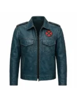 Front look of Avengers Doomsday Xavier Charles Jacket showing premium materials, detailed construction, and a structured fit