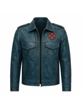 Front look of Avengers Doomsday Xavier Charles Jacket showing premium materials, detailed construction, and a structured fit