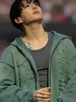 Design view of BTS World Tour London Jungkook Hoodie highlighting premium craftsmanship and concert inspired styling