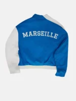 Back view of Bad Bunny Marseille Jacquemus Track Jacket featuring a clean trackwear silhouette and premium finish