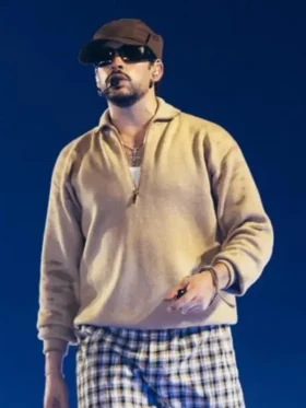Front view of Bad Bunny x J Balvin Final Show Paris 2026 Jacket featuring premium detailing and a modern silhouette