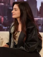 Side view of Barrymore Anne Hathaway Cropped Jacket featuring a sleek profile, cropped length, and comfortable tailored fit