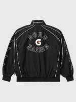 Back view of Born x Raised x Gatorade Track Jacket featuring bold graphics and a clean sporty silhouette