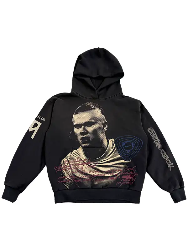 CJ X NIKE ATHLETES HAALAND HOODIE FRONT VIEW CJ X NIKE ATHLETES HAALAND HOODIE FRONT VIEW
