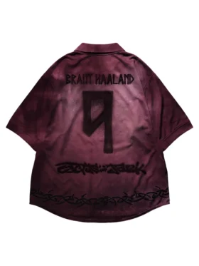 CJ X NIKE ATHLETES HAALAND RETRO JERSEY BACK VIEW