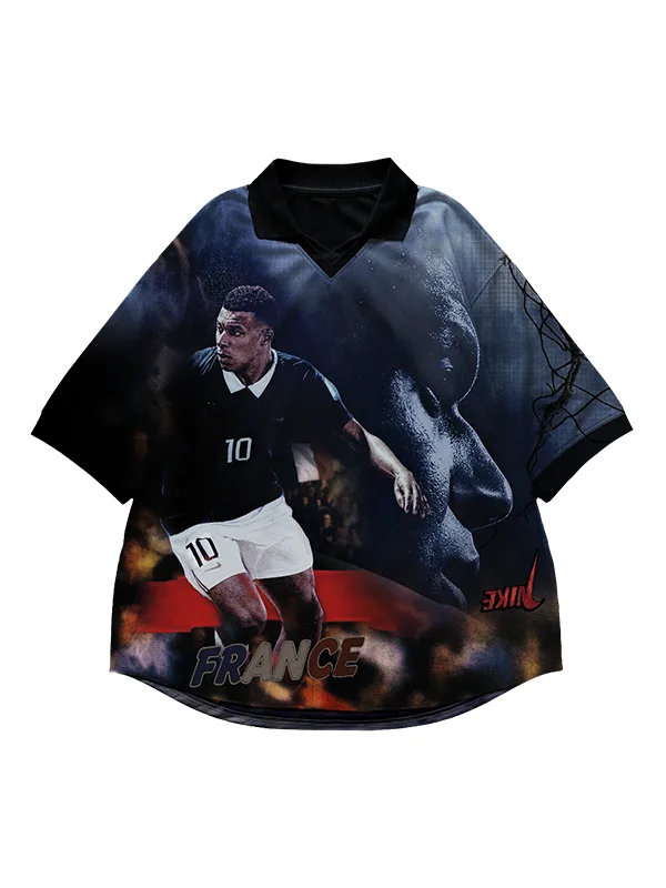 CJ X NIKE ATHLETES MBAPPÉ RETRO JERSEY Front View CJ X NIKE ATHLETES MBAPPÉ RETRO JERSEY Front View