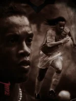 CJ X NIKE ATHLETES RONALDINHO RETRO JERSEY CLOSE-UP DESIGN VIEW