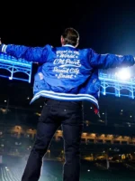 CM Punk Chicago Cubs Blue Jacket Back View