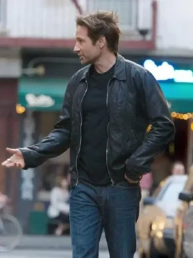 Front view of Californication Hank David Duchovny Jacket featuring a clean silhouette and premium celebrity-inspired styling