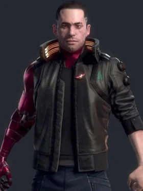 Front view of Cyberpunk 2077 Night City Dreamer Jacket featuring a sleek futuristic design and premium finish