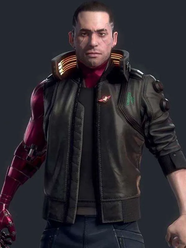 Front view of Cyberpunk 2077 Night City Dreamer Jacket featuring a sleek futuristic design and premium finish