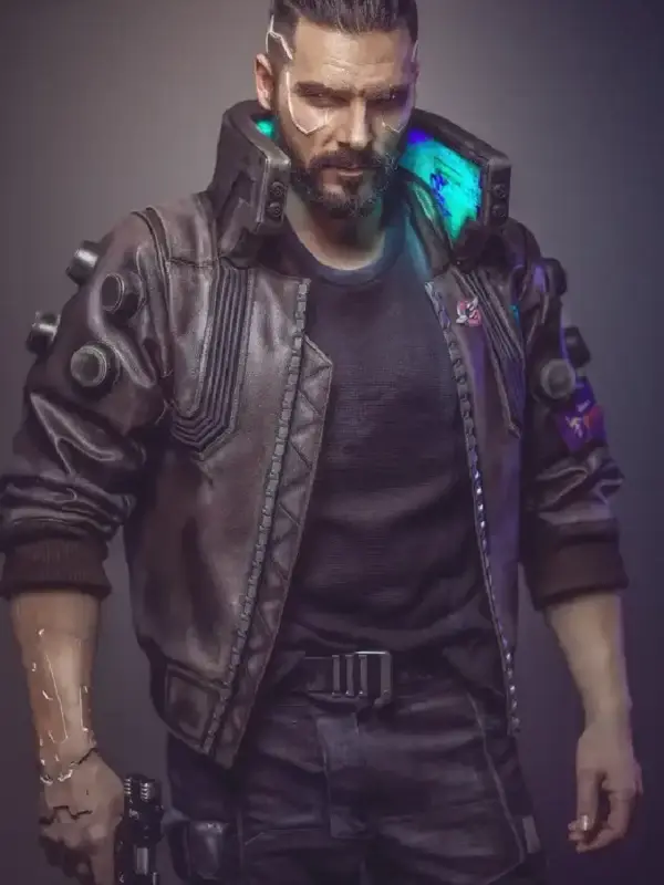 Cyberpunk 2077 Samurai V Bomber Jacket Closure View