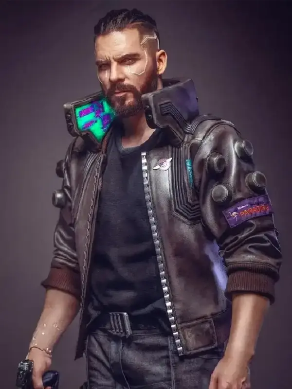 Cyberpunk 2077 Samurai V Bomber Jacket Front View
