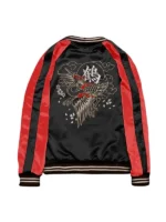 Cyberpunk Embroidery Two In One Bomber Jacket featuring embroidered details, a two in one design, and futuristic styling