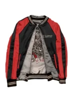 Cyberpunk Embroidery Two In One Bomber Jacket with embroidered accents and a bold futuristic bomber look