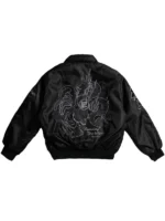Cyberpunk Tiger Dragon Bomber Jacket Back View
