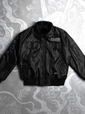 Cyberpunk Tiger Dragon Bomber Jacket Front View