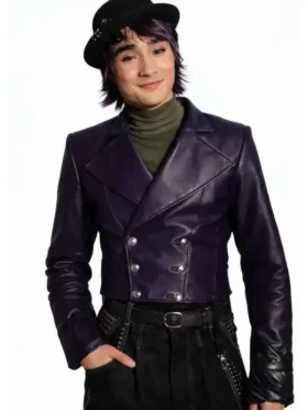 Front view of Descendants Brendon Tremblay Jacket featuring clean front detailing, premium construction, and a tailored fit