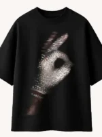 Drake Iceman 2026 Crystal Glove T-Shirt Close-Up View